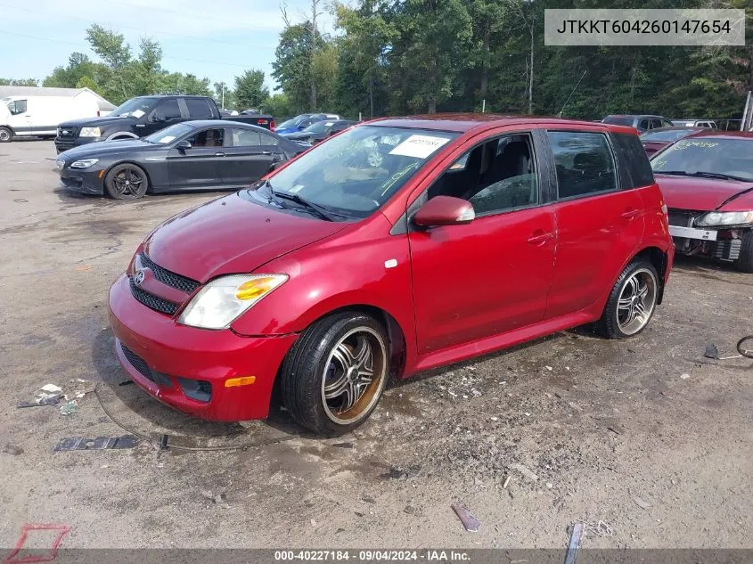 2006 Scion Xa VIN: JTKKT604260147654 Lot: 40227184