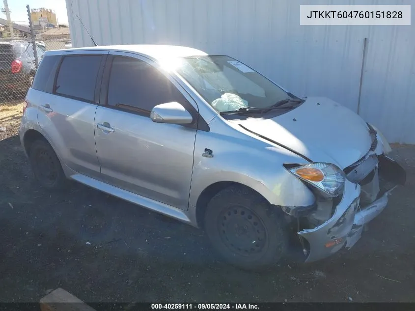 2006 Scion Xa VIN: JTKKT604760151828 Lot: 40259111