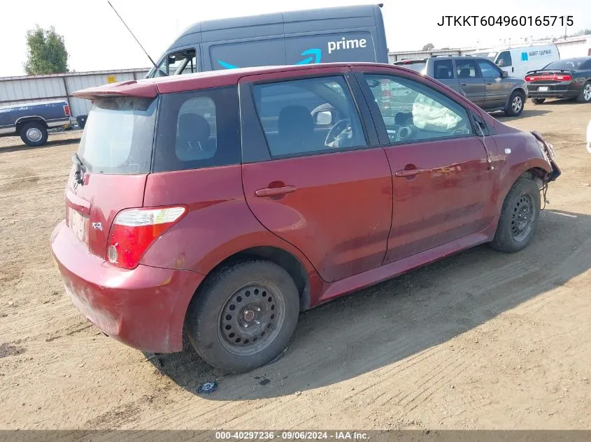 2006 Scion Xa VIN: JTKKT604960165715 Lot: 40297236