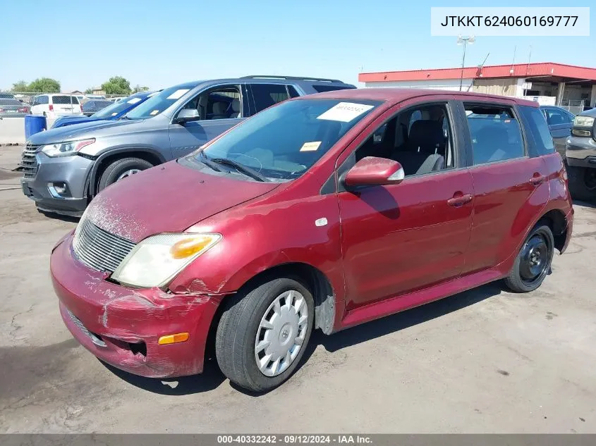 2006 Scion Xa VIN: JTKKT624060169777 Lot: 40332242