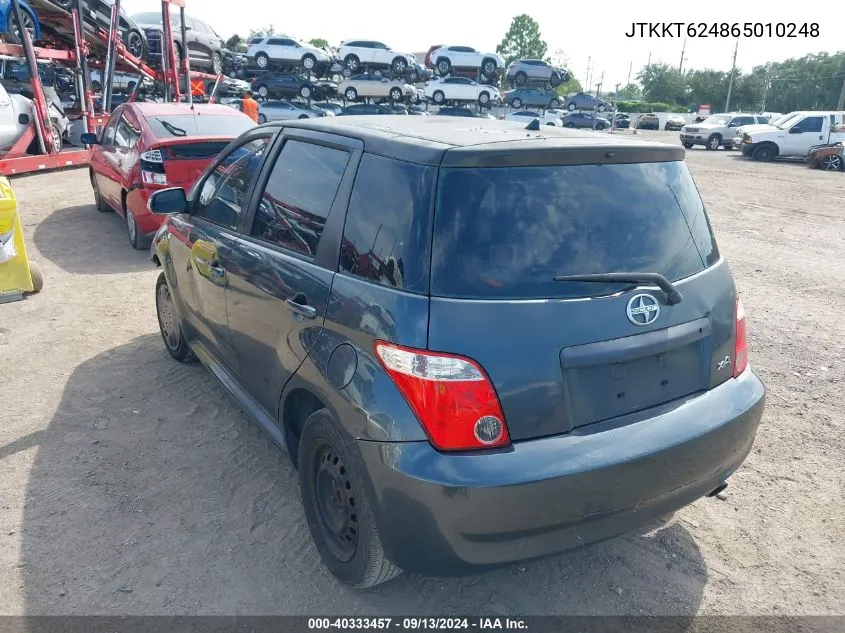 2006 Scion Xa VIN: JTKKT624865010248 Lot: 40333457