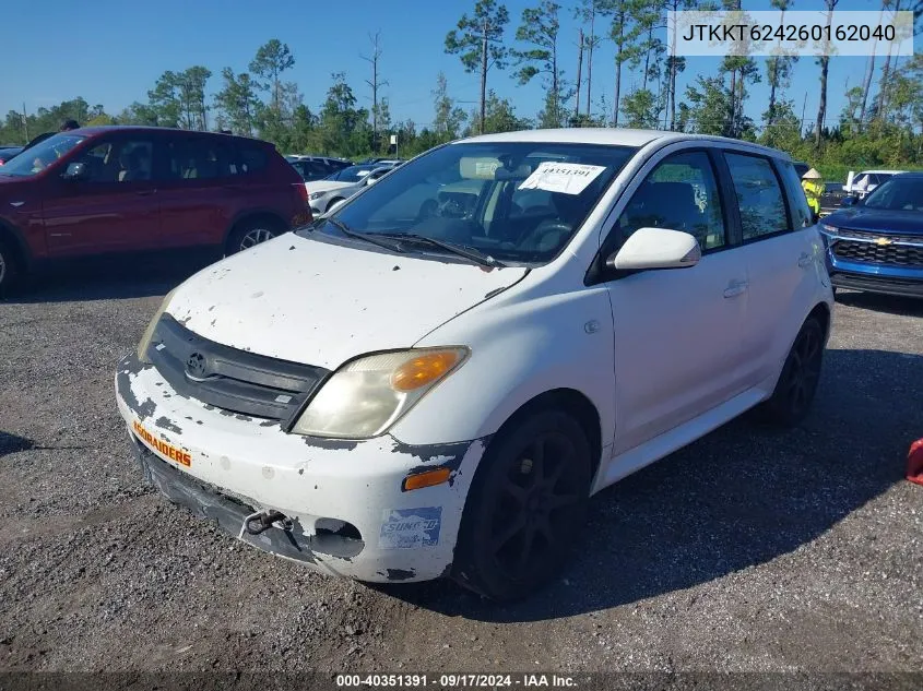 2006 Scion Xa VIN: JTKKT624260162040 Lot: 40351391