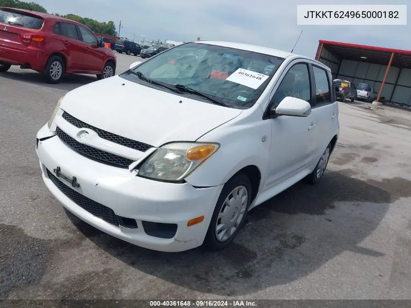 2006 Scion Xa VIN: JTKKT624965000182 Lot: 40361648