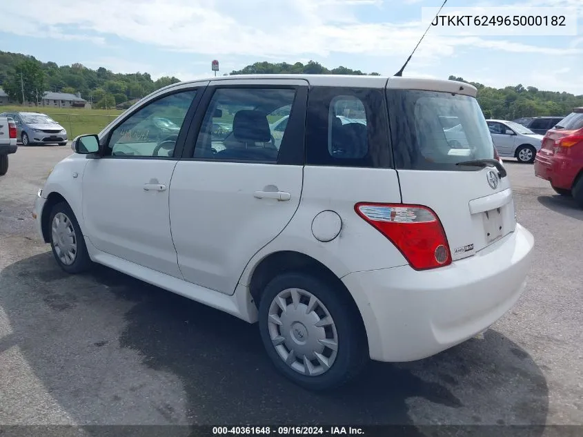 2006 Scion Xa VIN: JTKKT624965000182 Lot: 40361648