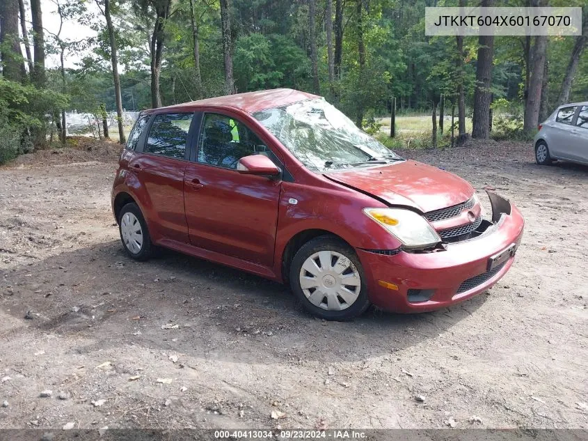 2006 Scion Xa VIN: JTKKT604X60167070 Lot: 40413034