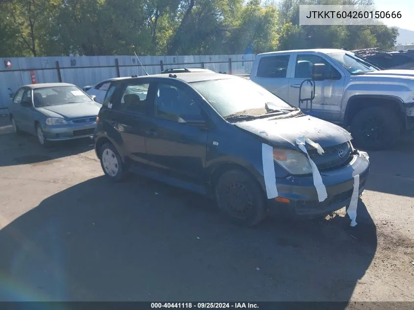 2006 Scion Xa VIN: JTKKT604260150666 Lot: 40441118