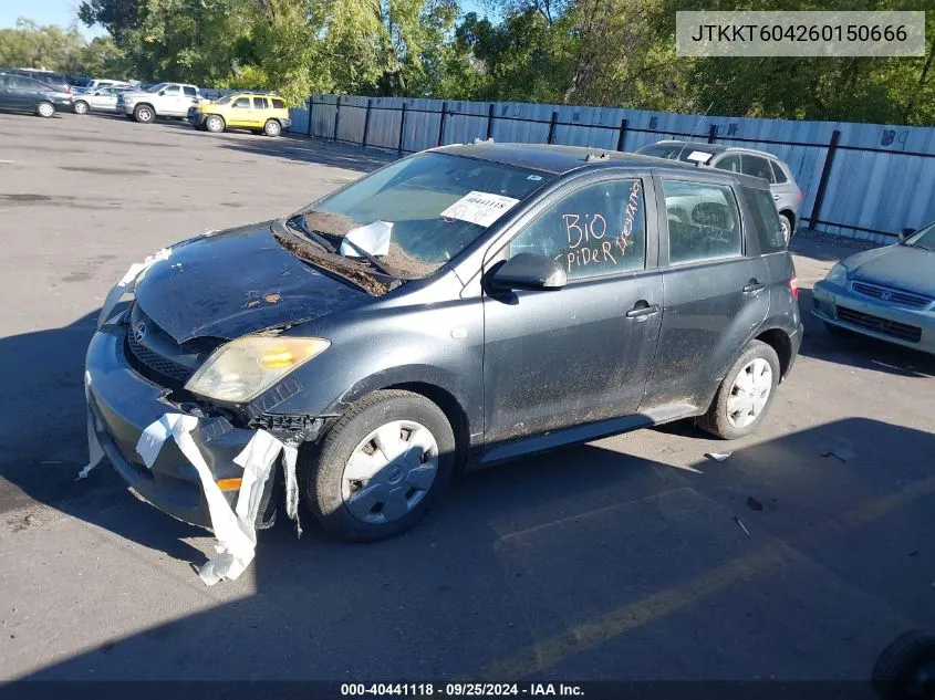 2006 Scion Xa VIN: JTKKT604260150666 Lot: 40441118