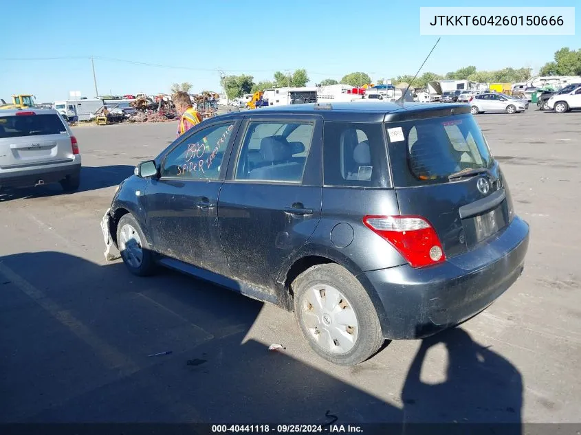 2006 Scion Xa VIN: JTKKT604260150666 Lot: 40441118