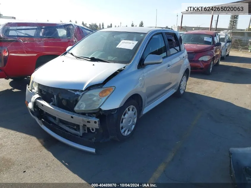 2006 Scion Xa VIN: JTKKT624265020063 Lot: 40489870