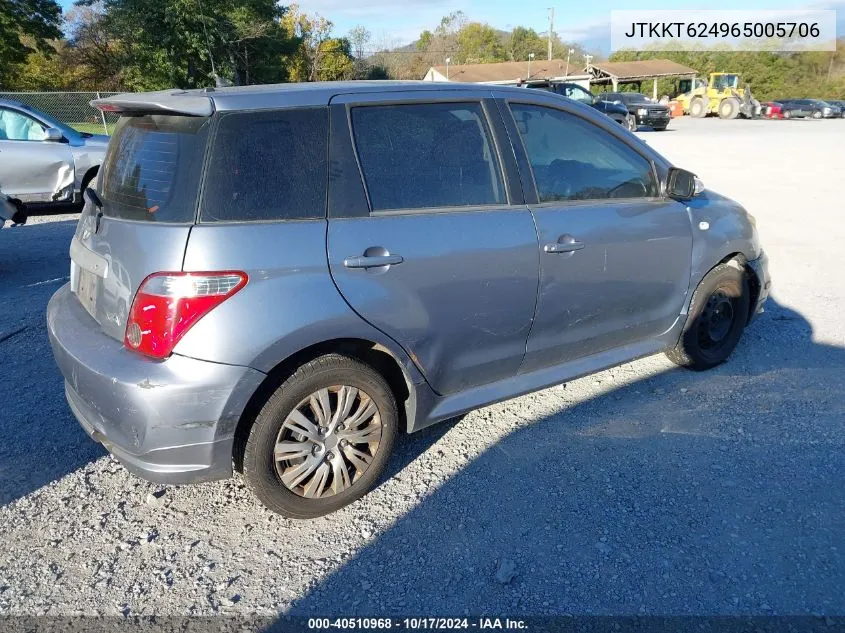 2006 Scion Xa VIN: JTKKT624965005706 Lot: 40510968