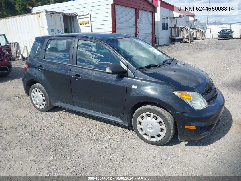 2006 Scion Xa VIN: JTKKT624465003314 Lot: 40544012