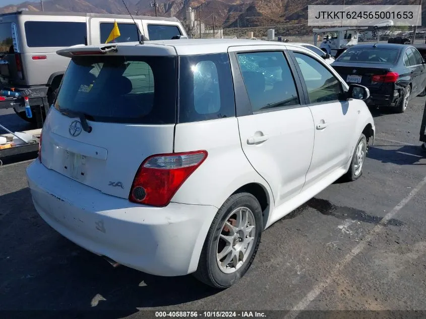 2006 Scion Xa VIN: JTKKT624565001653 Lot: 40588756