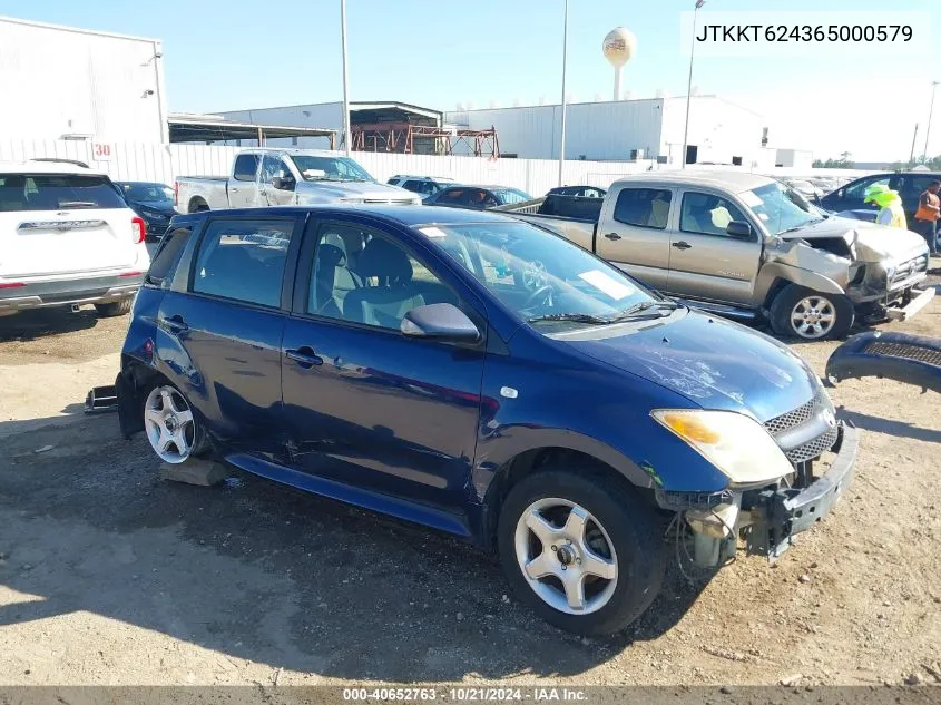 2006 Scion Xa VIN: JTKKT624365000579 Lot: 40652763