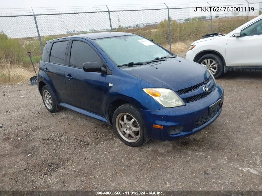 2006 Scion Xa VIN: JTKKT624765001119 Lot: 40668560