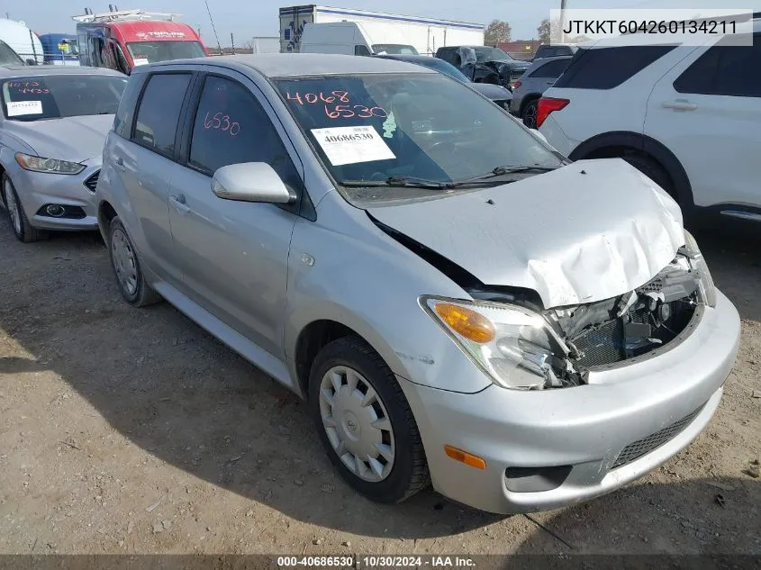 2006 Scion Xa VIN: JTKKT604260134211 Lot: 40686530