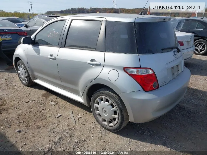 2006 Scion Xa VIN: JTKKT604260134211 Lot: 40686530