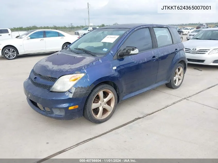 2006 Scion Xa VIN: JTKKT624365007001 Lot: 40756604