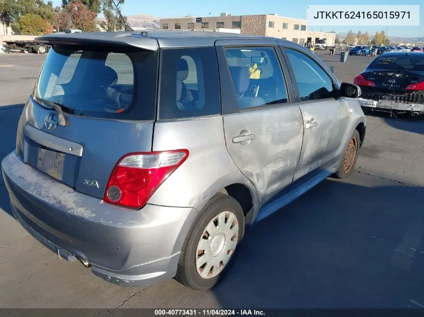 2006 Scion Xa VIN: JTKKT624165015971 Lot: 40773431