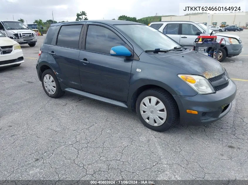 2006 Scion Xa VIN: JTKKT624660164924 Lot: 40803924