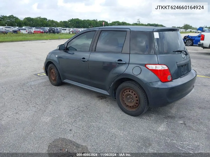 2006 Scion Xa VIN: JTKKT624660164924 Lot: 40803924