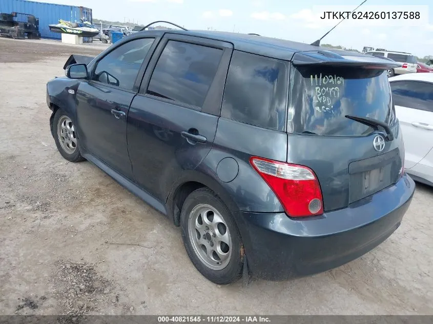 2006 Scion Xa VIN: JTKKT624260137588 Lot: 40821545