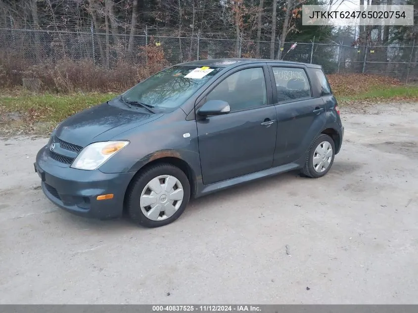 2006 Scion Xa VIN: JTKKT624765020754 Lot: 40837525