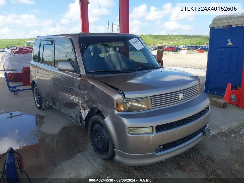 2004 Scion Xb VIN: JTLKT324X40152606 Lot: 40244530