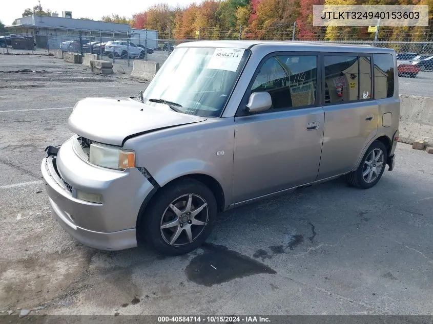 2004 Scion Xb VIN: JTLKT324940153603 Lot: 40584714