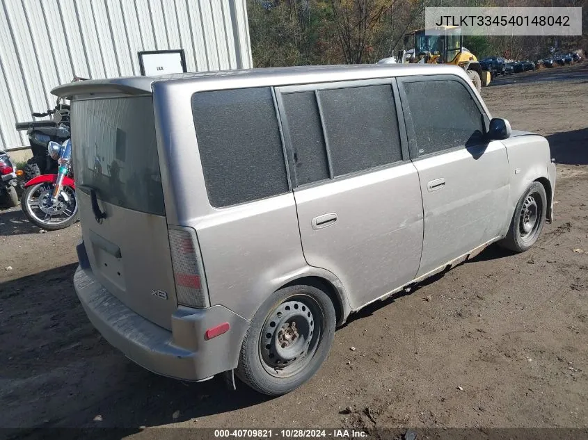 2004 Scion Xb VIN: JTLKT334540148042 Lot: 40709821