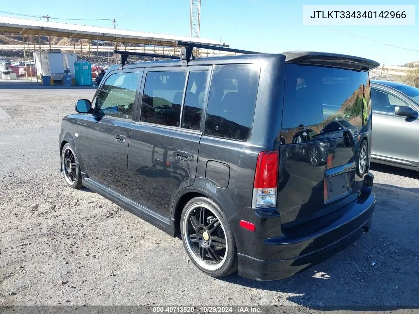 2004 Scion Xb VIN: JTLKT334340142966 Lot: 40713520