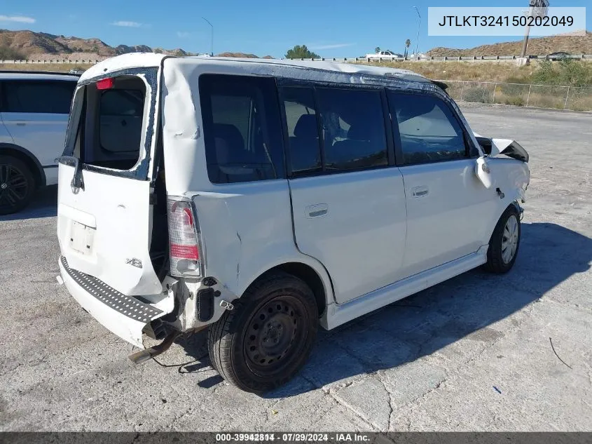 2005 Scion Xb VIN: JTLKT324150202049 Lot: 39942814