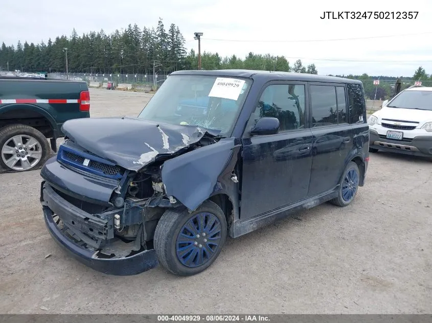 2005 Scion Xb VIN: JTLKT324750212357 Lot: 40049929