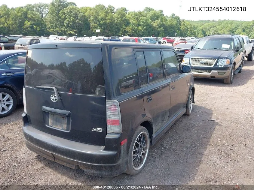 2005 Scion Xb VIN: JTLKT324554012618 Lot: 40128006