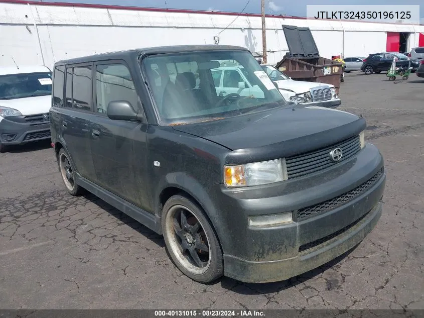 2005 Scion Xb VIN: JTLKT324350196125 Lot: 40131015