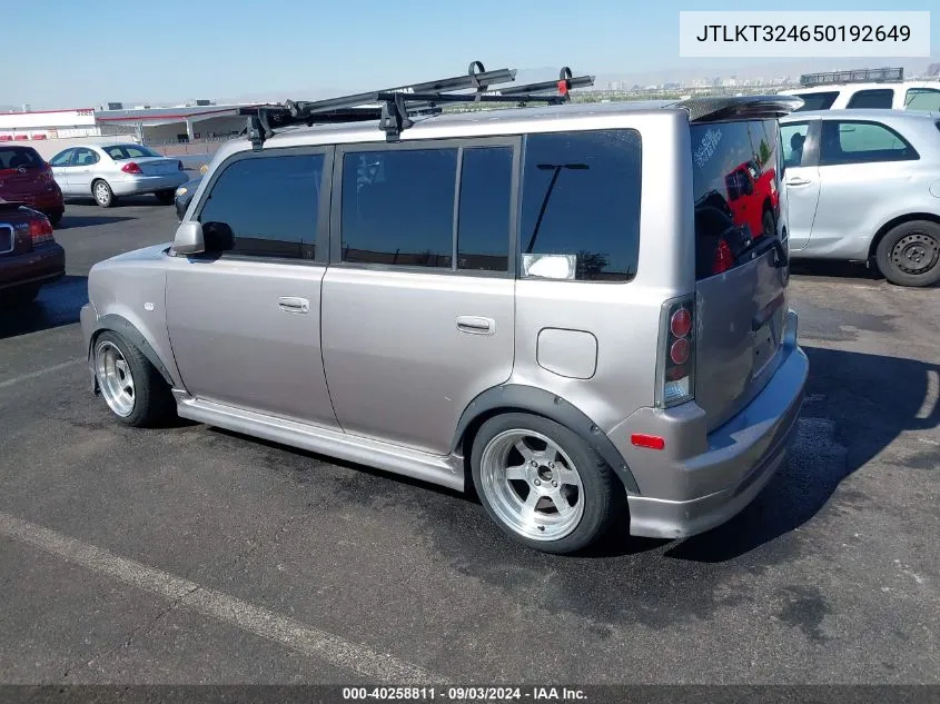 2005 Scion Xb VIN: JTLKT324650192649 Lot: 40258811