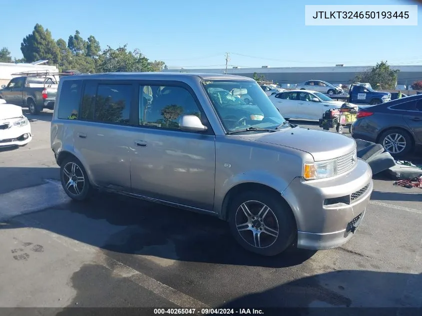 2005 Scion Xb Xb VIN: JTLKT324650193445 Lot: 40265047