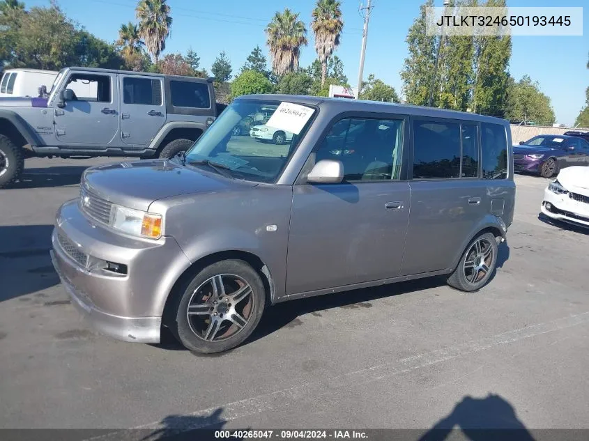 2005 Scion Xb Xb VIN: JTLKT324650193445 Lot: 40265047