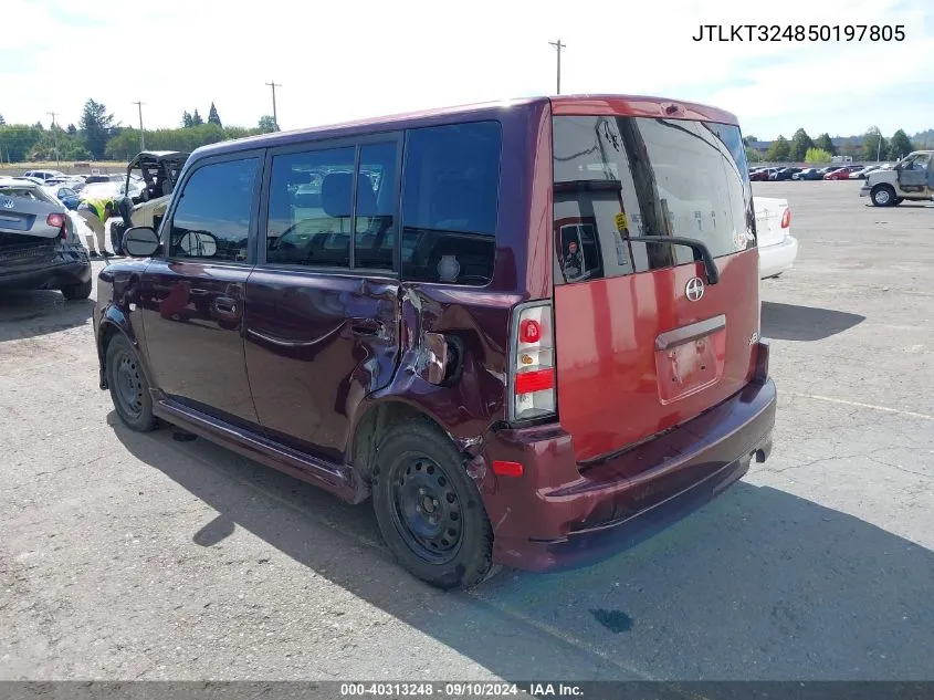 2005 Scion Xb VIN: JTLKT324850197805 Lot: 40313248