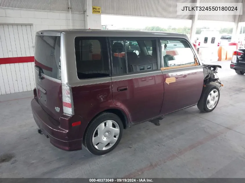 2005 Scion Xb VIN: JTLKT324550180024 Lot: 40373049