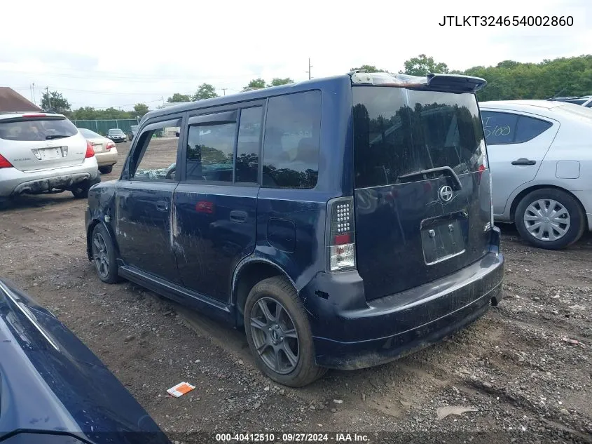 2005 Scion Xb VIN: JTLKT324654002860 Lot: 40412510