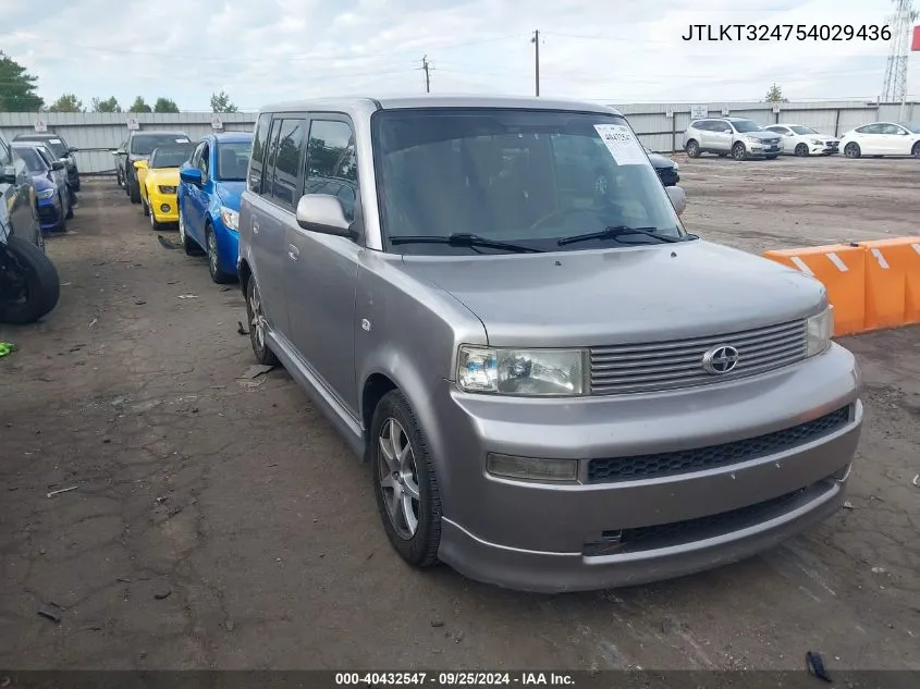 2005 Scion Xb VIN: JTLKT324754029436 Lot: 40432547