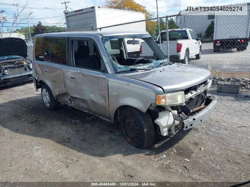 2005 Scion Xb VIN: JTLKT334054025274 Lot: 40469450