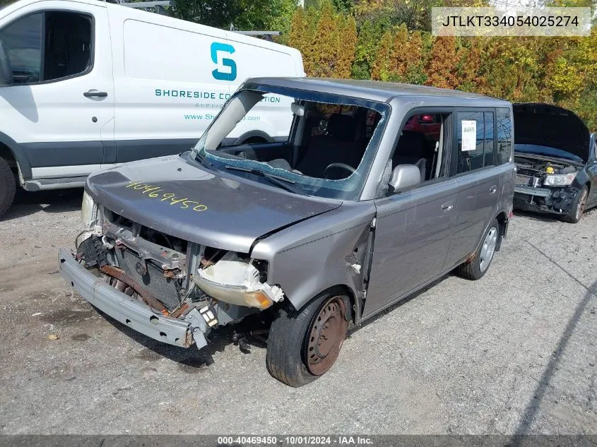 2005 Scion Xb VIN: JTLKT334054025274 Lot: 40469450