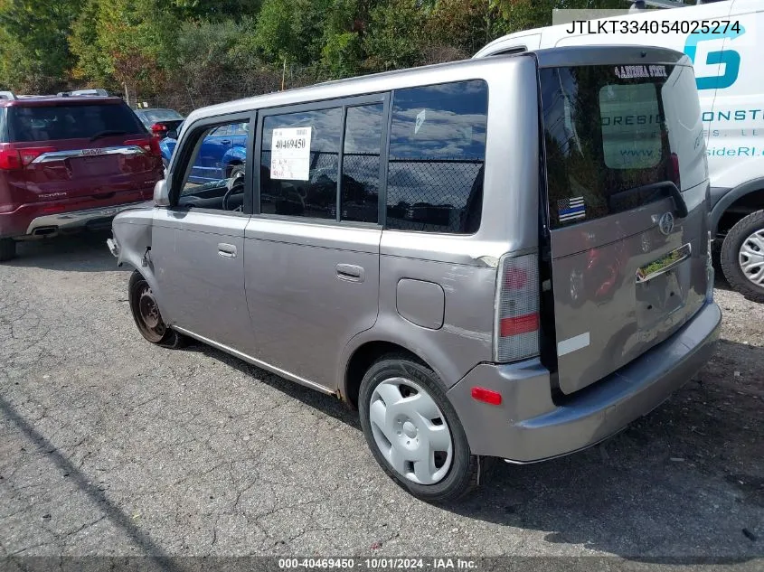 2005 Scion Xb VIN: JTLKT334054025274 Lot: 40469450