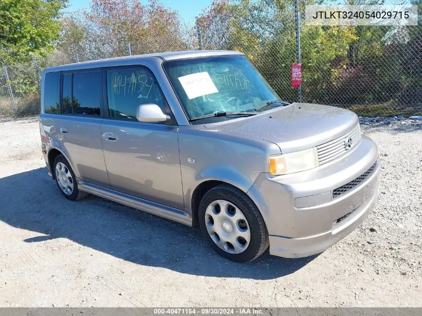 2005 Scion Xb Xb VIN: JTLKT324054029715 Lot: 40471154