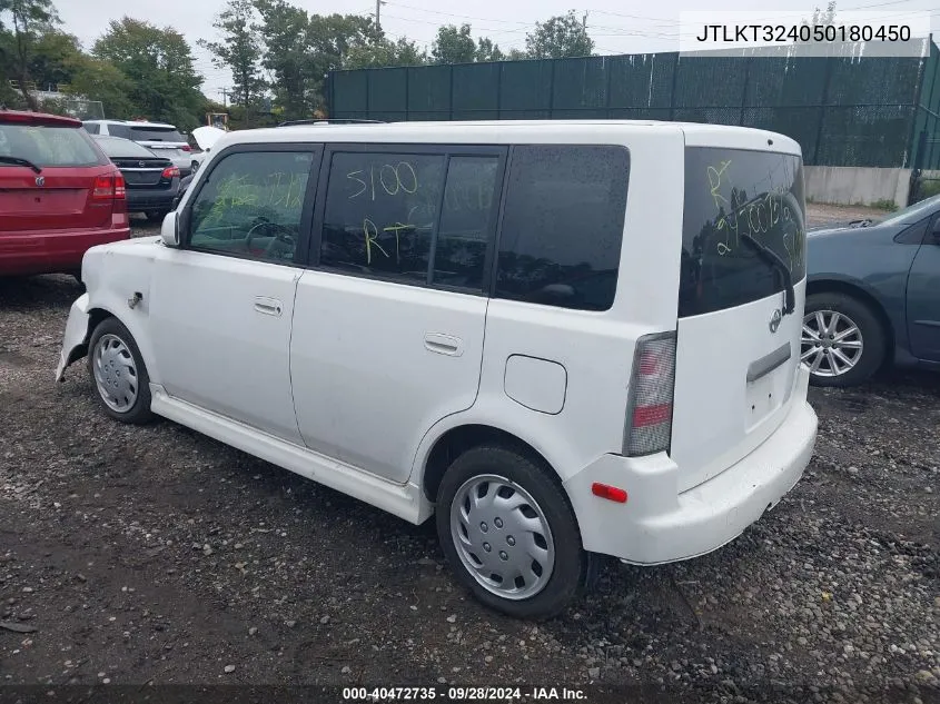 2005 Scion Xb VIN: JTLKT324050180450 Lot: 40472735