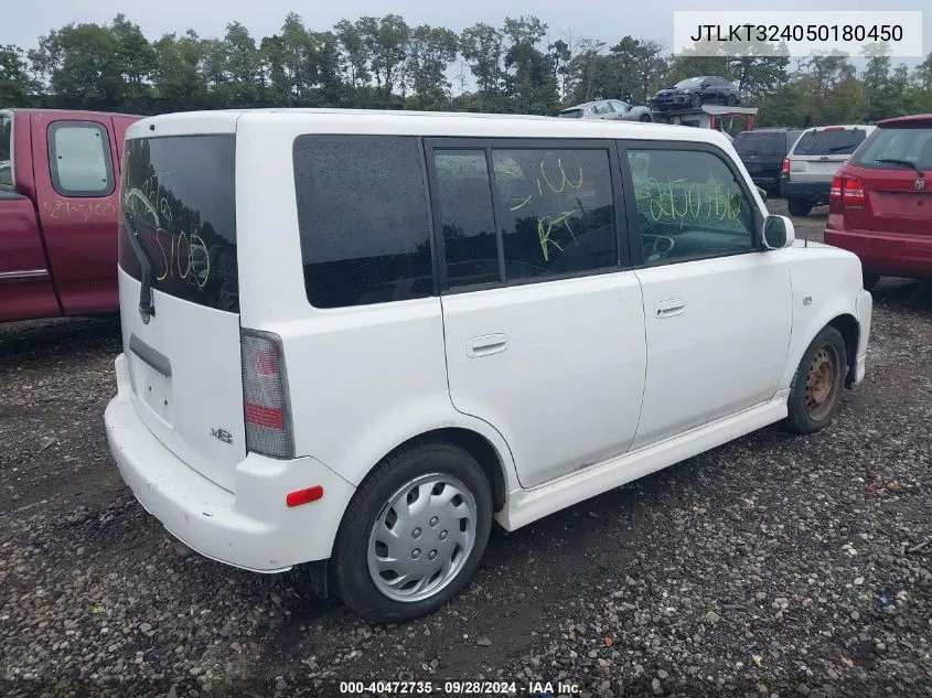 2005 Scion Xb VIN: JTLKT324050180450 Lot: 40472735