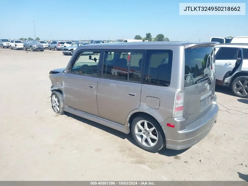 2005 Scion Xb VIN: JTLKT324950218662 Lot: 40501398