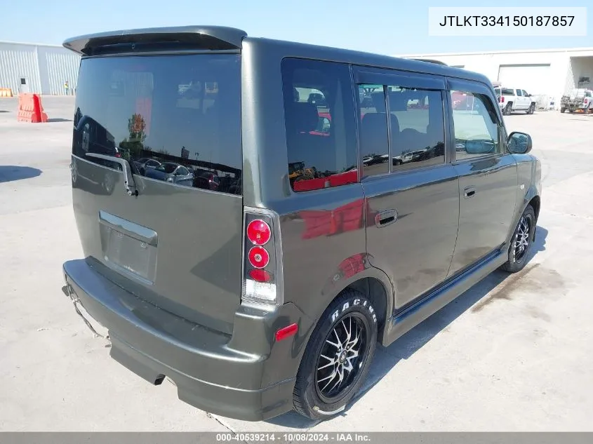 2005 Scion Xb VIN: JTLKT334150187857 Lot: 40539214