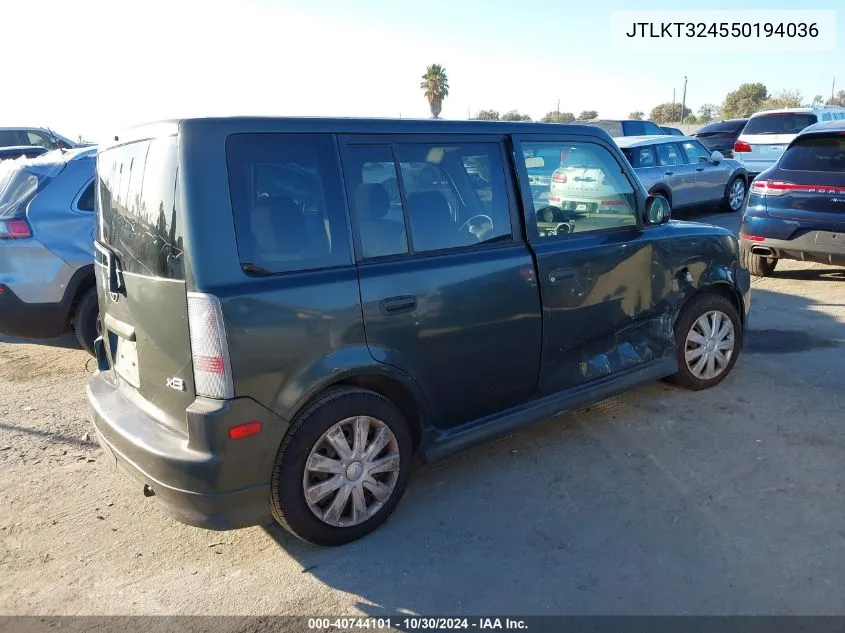 JTLKT324550194036 2005 Scion Xb